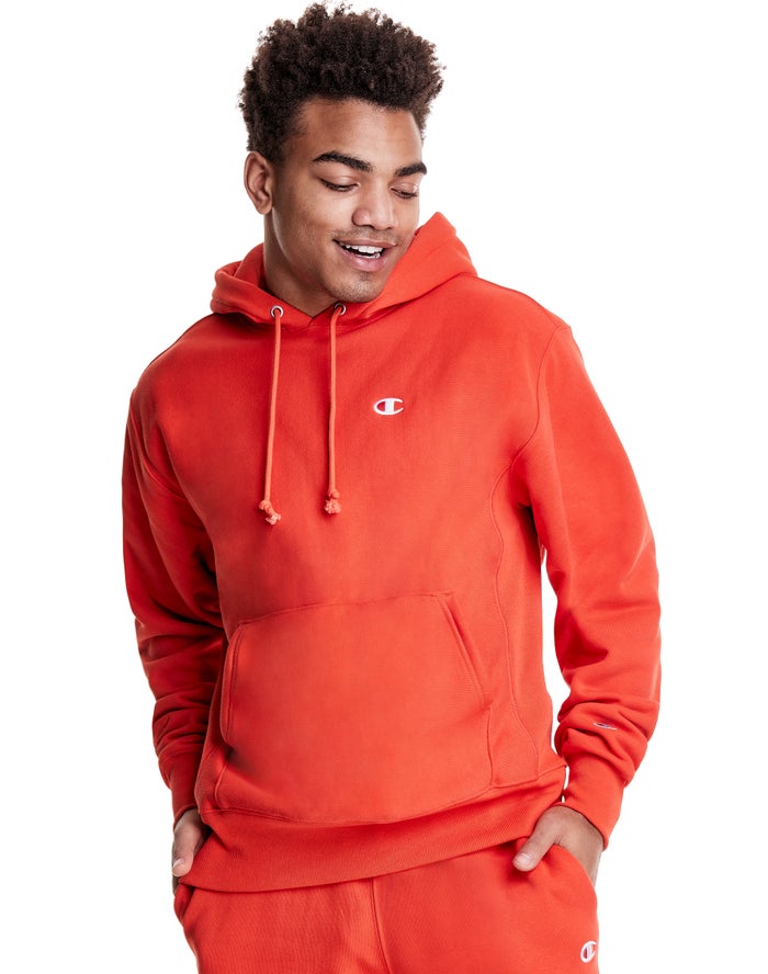 Champion Reverse Weave C Logo Hoodie Heren - Oranje - Belgie 8705BXZDM